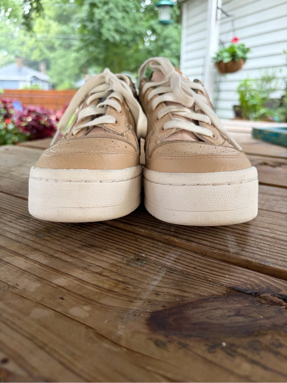 RARE!  Adidas Originals Forum Bold Low-Top Sneaker in Olive Green and Tan - Picture 6 of 11
